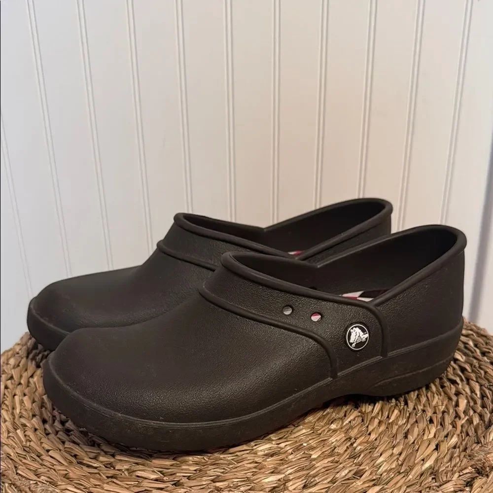CROCS Brown Slip-On Clogs - 8 - Good Condition
